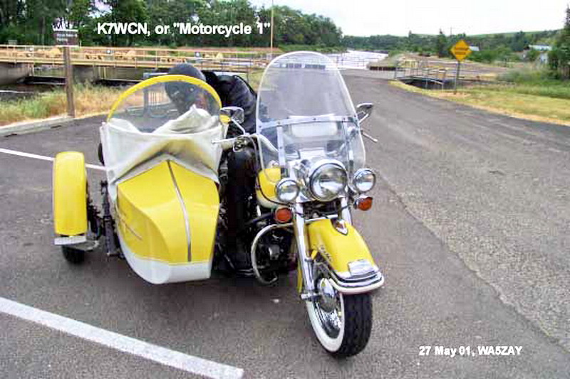 K7WCN and big yellow motorcycle